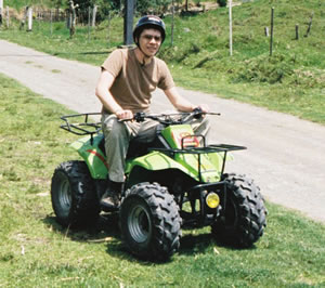 Jon on a quad bike