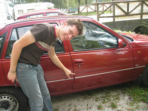 Jon breaks the hire car